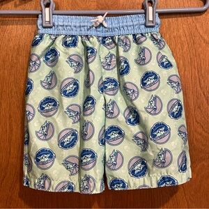 STAR WARS Yoda pastel green little boy swim trunks
